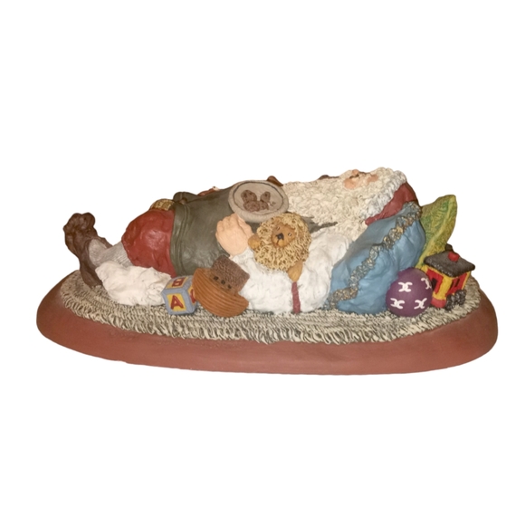 Vintage 1991 June McKenna Santa Claus 40 Winks Milk Cookie Christmas Woo… - Picture 4 of 7